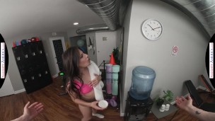 THUNDERCOCK   Aubree Valentine pays her past due bill with her mouth and wet tight pussy!